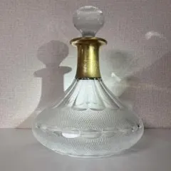 ボヘミア】クリスタル 緑被せ カット デキャンタ 34cm 金彩 - メルカリ