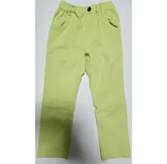 ライトグリーン ゴムウエスト パンツ