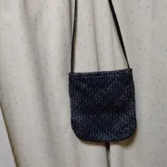 引越しSALE・本革編み込みショルダーポシェットバック