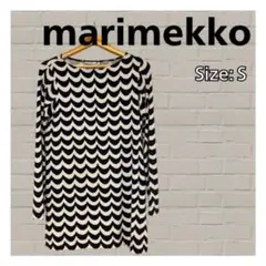 マリメッコ marimekko 波模様 カットソー ひざ丈ワンピース