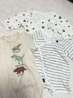 ベビー カバーオール・ロンパース 50-60サイズ 西松屋まとめ売り 3枚セット