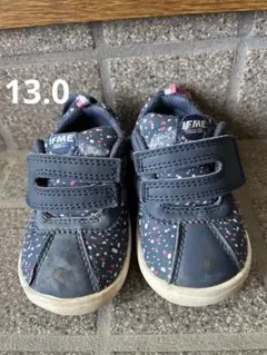 IFME ネイビー ドット柄 スニーカー　13cm
