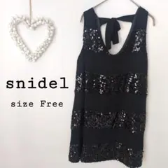 snidel ノースリーブ スパンコール ワンピース ドレス　パーティー　F