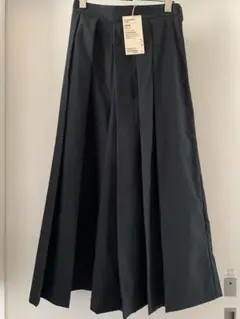 【新品未使用】 無印良品 二重織りはかまパンツ 黒 Sサイズ