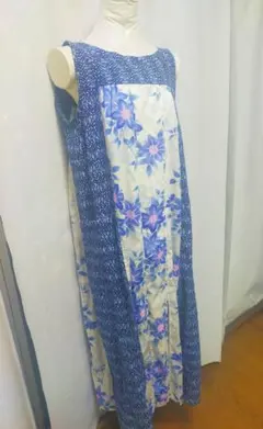 着物リメイクノースリーブワンピース