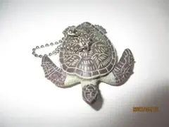 海亀型のソフトプラスチック製キーホルダー