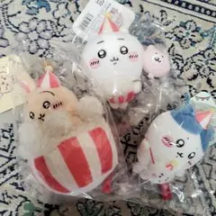 【未開封・まとめ買い】ちいかわランドうきうきマスコット 3体コンプリートセット