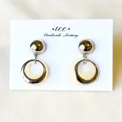 797◆シルバーカボション　リング　小ぶり　ハンドメイド　ピアス　イヤリング