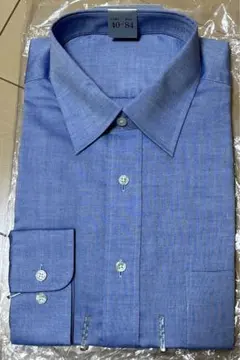 ドレスシャツ 青 40-84 綿100%