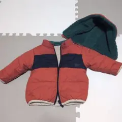 BREEZE 90cm コート 中綿 リバーシブル オレンジ カラフル
