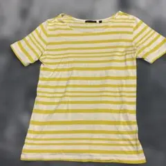 HARE ボーダー柄 半袖Tシャツ イエロー系 Sのサムネイル