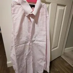 COMME CA ISM ピンクストライプ シャツ Lサイズ