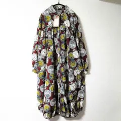 新品タグ付き sanday サンデイ 時計柄 ロングワンピース フリーのサムネイル