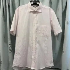 UNIQLO 半袖 ドレスシャツ ピンク チェック柄のサムネイル
