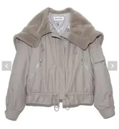 SNIDEL グレー ファー付きショートジャケット