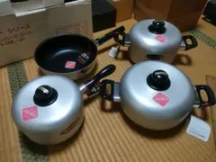 Mammy スミフロン ハードコート 鍋フライパン 4点セット フッ素加工