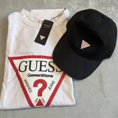 【新品・タグ付き】GUESS　Tシャツ　キャップ　GENERATIONS　コラボ