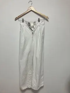 【GU】ホワイト コットン ワイドパンツ Mサイズ