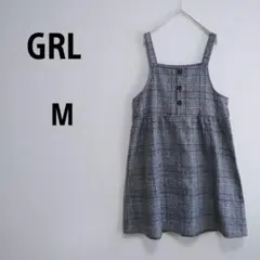 【グレイル】美品　ミニワンピース　千鳥格子柄　グレンチェック　M　ボタン付き