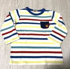 ミキハウス HB 80 ストライプ 長袖Tシャツ　美品　早い者勝ち