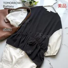 ファブリックコンビパフスリーブプルオーバー　sizeS TOMORROWLAND