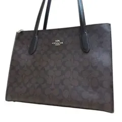 【極美品・保存袋付】コーチ☆ニーナ トートバッグ カーフレザー A4収納可 COACH コーチ バッグ カーフレザー ニーナ C ロゴ 3D ぷっくり