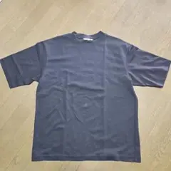 エアリズムコットンオーバーサイズTシャツ/5分袖 ブラック XL