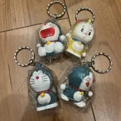 昭和レア希少　ドラえもん＆どらみちゃんキーホルダー　4セット匿名配送　新品未開封