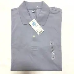 【新品タグ付】ユニクロ ドライカノコポロシャツ XL ライトグレイ 半袖