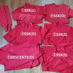 SSK　DESCENTE レッドアンダーシャツ 6枚セット