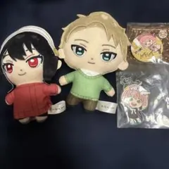 ヨル ロイド ぬいぐるみ アーニャ 缶バッジ キーホルダー セット ガチャ 4点