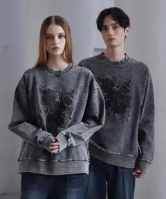 ２回着用美品XS❤︎CLEL新作❤︎ヘビーウェイト 刺繍デザインスウェット