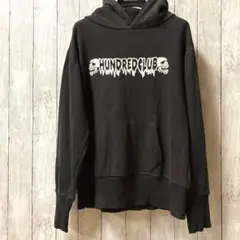 HUNDREDCLUB 骸骨　パーカー　黒　フリーサイズ