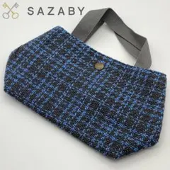 【希少】SAZABY・サザビー・ハンドバッグ・ポーチ・青×黒