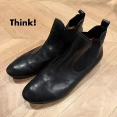 Think! シンク ショートブーツ 38 約24cm 黒　87289 Think! シンク ショートブーツ 38 約24cm 黒 87289 - メルカリ