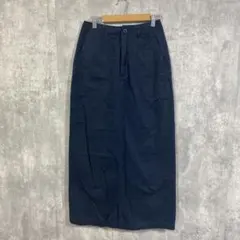 Alma Design アルマデザイン　ロングスカート　綿100% ネイビー　M