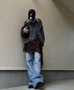 ZARA★ザラ★アシンメトリーレースキャミワンピース★ブラウン★新品