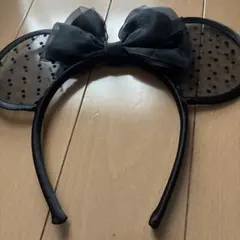 ディズニー カチューシャ ミニー レース 黒