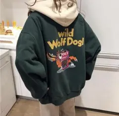 Wolf Dogl フード パーカー オーバーサイズ スウェット