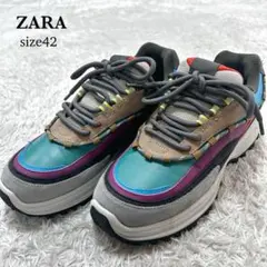美品✨ZARA ザラ　ダッドスニーカー　メンズ　マルチカラー　27cm