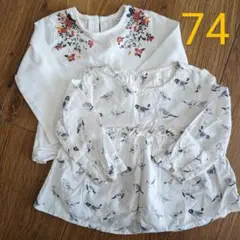 ザラ 74 トップス ロンT 2枚セット