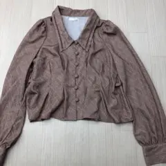 RESEXXY リゼクシー バイカラーパターンビッグカラー ブラウス