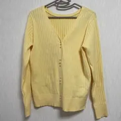 ロペピクニック イエロー Vネック カーディガン