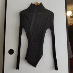 ★Yohji Yamamoto FEMME★ハイゲージ リブジップ カーディガンのサムネイル