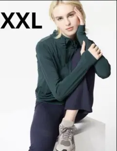 UNIQLOエアリズムUVカットメッシュパーカー　グリーン