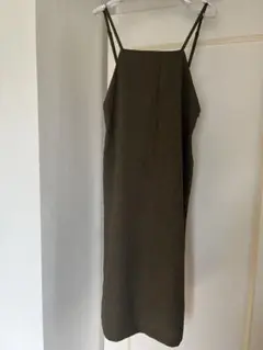 キャミロングワンピース （カーキ•ダークグリーン）