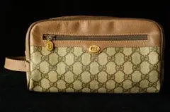 美品】GUCCI 希少 巾着式 ボトルケース GGキャンバス 水筒 小物ケース