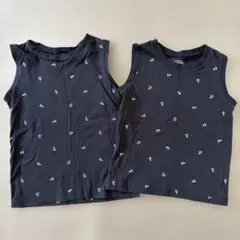 ネイビー アンカー柄 タンクトップ 2枚セット 110cm 120cm
