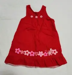 【MIKI HOUSE】ミキハウス　B品　ワンピース　ジャンパースカート　100
