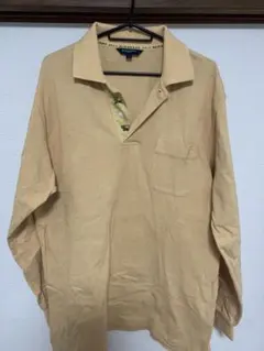 ハ*ム様 今週限定価格❗️90s BURBERRY ベージュ Lサイズ 長袖ポロ